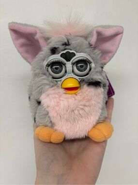1998 Pink and Grey Leopard Furby